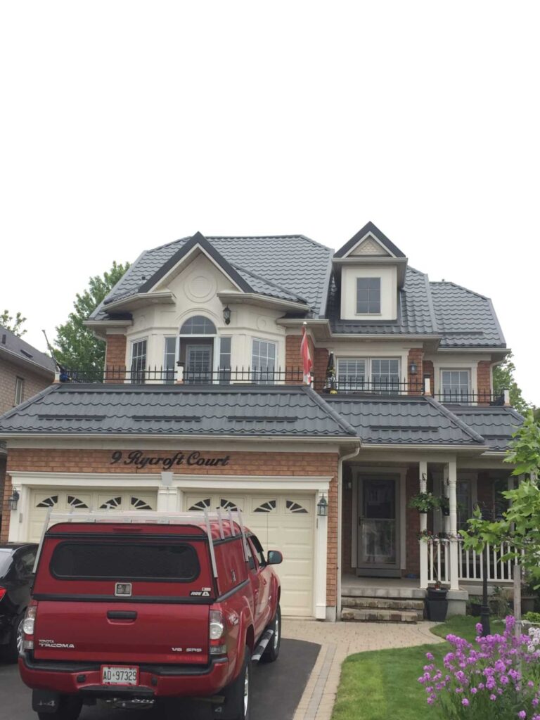 Completed residential Monterrei metal roof in Guelph